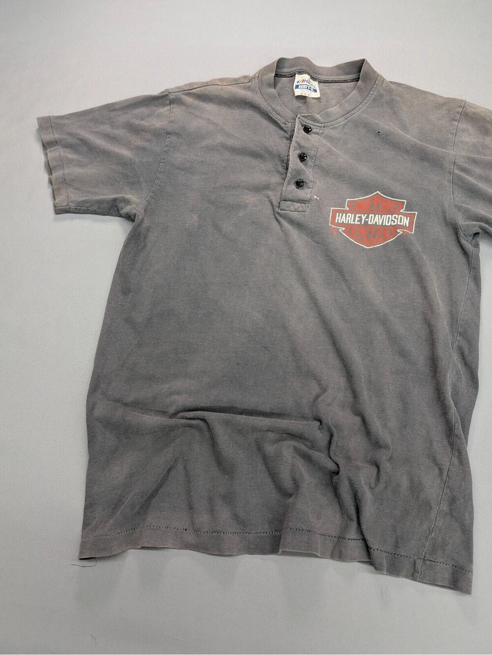 Harley Davidson Jamestown NY Henley Shirt M Vintage Hanes
